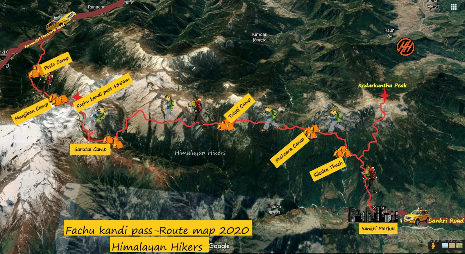 Fachu Kandi Pass Trek Trek Map