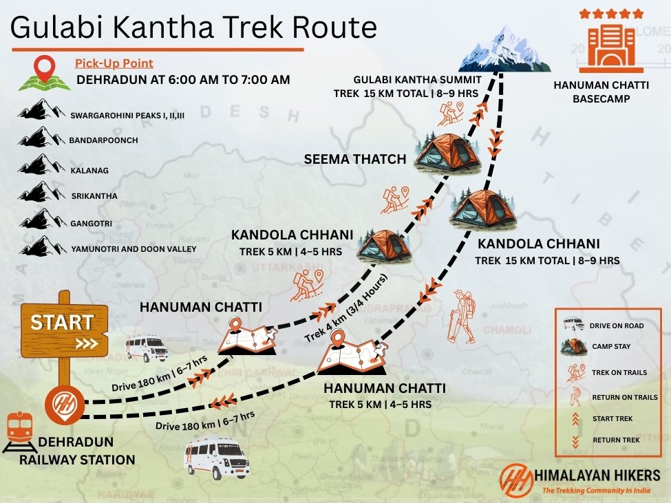 Gulabi Kantha Trek Trek Map